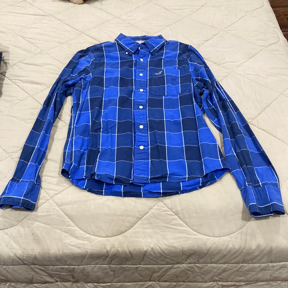 Blue Plaid Button up Shirt